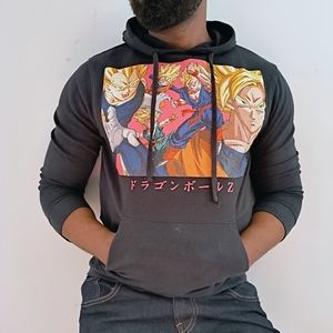 Vintage Dragon Ball Z Women's Funimation Hoodie Toe Animation, Size M, Black